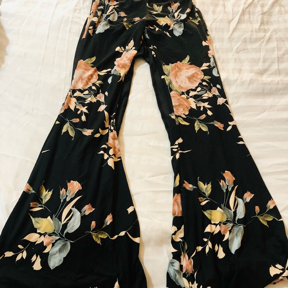 Fashionova Floral Flare-leg Pants
